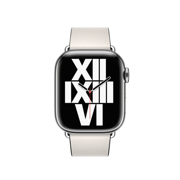 Modern Style Leather Watch Band For Apple Watch 42mm / 41mm / 40mm / 38mm(Beige)