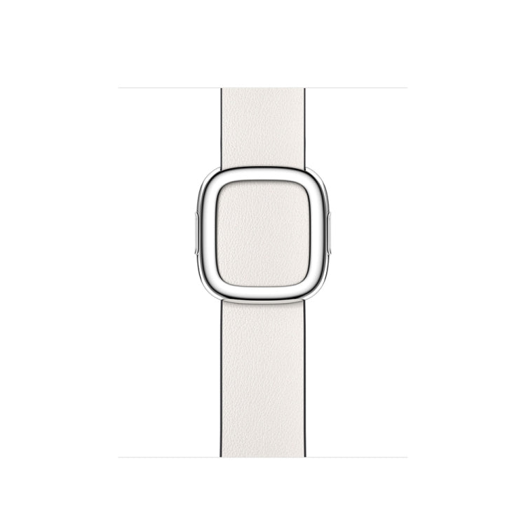 Modern Style Leather Watch Band For Apple Watch 42mm / 41mm / 40mm / 38mm(Beige)