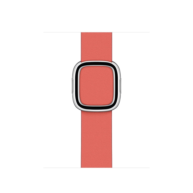 Modern Style Leather Watch Band For Apple Watch 49mm / 46mm / 45mm / 44mm / 42mm(Watermelon Red) - Watch Bands by PMC TechLife | Online Shopping South Africa | PMC TechLife | Buy Now Pay Later Mobicred