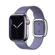 Modern Style Leather Watch Band For Apple Watch 49mm / 46mm / 45mm / 44mm / 42mm(Purple)