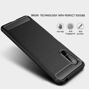 For Sony Xperia 5 II Brushed Texture Carbon Fiber TPU Case(Navy Blue)
