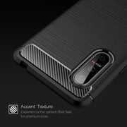 For Sony Xperia 5 II Brushed Texture Carbon Fiber TPU Case(Navy Blue)