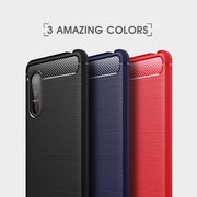 For Sony Xperia 5 II Brushed Texture Carbon Fiber TPU Case(Navy Blue)