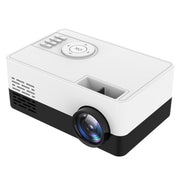 J15 1920 x 1080P HD Household Mini LED Projector with Tripod Mount Support AV / HDMI x 1 / USB x1 / TF x 1, Plug Type:EU Plug(Black White)