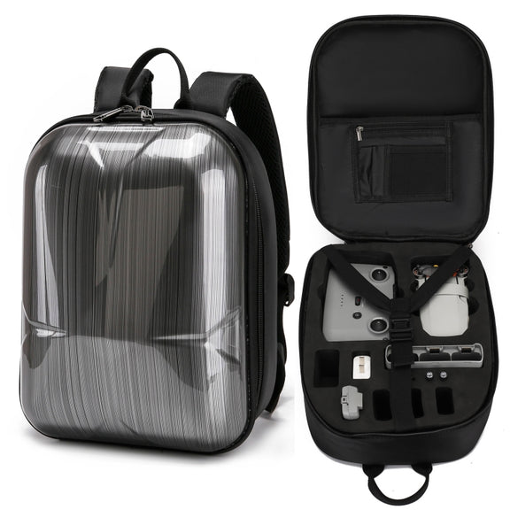 Water-resistant Backpack Shoulders Turtle Shell Storage Bag for DJI Mavic Mini 2(Black Liner)