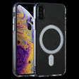 For iPhone X / XS Magsafe Case Simple Magnetic Ring All-inclusive Clear Crystal Acrylic PC +TPU Shockproof Case(Transparent) - More iPhone Cases by PMC TechLife | Online Shopping South Africa | PMC TechLife