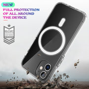 For iPhone X / XS Magsafe Case Simple Magnetic Ring All-inclusive Clear Crystal Acrylic PC +TPU Shockproof Case(Transparent)