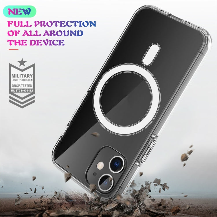 For iPhone XR Magsafe Case Simple Magnetic Ring All-inclusive Clear Crystal Acrylic PC +TPU Shockproof Case(Transparent)