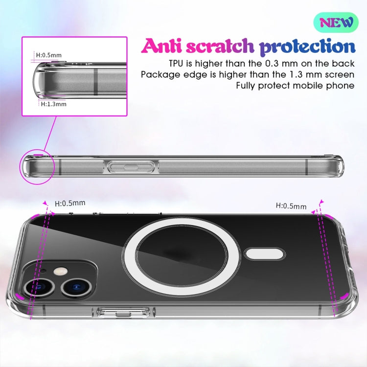 For iPhone XR Magsafe Case Simple Magnetic Ring All-inclusive Clear Crystal Acrylic PC +TPU Shockproof Case(Transparent)