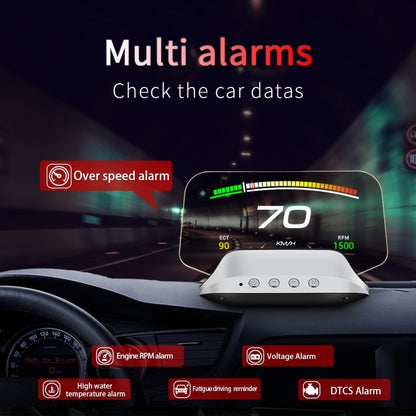 C3 OBD2 + GPS Mode Car Head-up Display HUD Overspeed / Speed / Water Temperature Too High / Voltage Too Low / Engine Failure Alarm / Fatigue Driving Reminder / Navigation Function - free shipping - PMC Jewellery - Order now!
