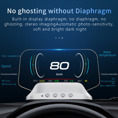 C3 OBD2 + GPS Mode Car Head-up Display HUD Overspeed / Speed / Water Temperature Too High / Voltage Too Low / Engine Failure Alarm / Fatigue Driving Reminder / Navigation Function - free shipping - PMC Jewellery - Order now!