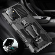 For Samsung Galaxy S21 Ultra 5G Machine Armor Warrior Shockproof PC + TPU Protective Case(Black)