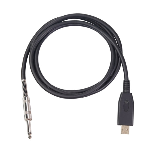 US48S USB to 6.35mm Electric Guitar Recording Cable, Cable Length:2m - Microphone Audio Cable & Connector by PMC Jewellery | Online Shopping South Africa | PMC Jewellery | Buy Now Pay Later Mobicred