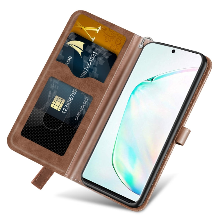For Samsung Galaxy Note10+ Life of Tree Embossing Pattern Horizontal Flip Leather Case with Holder & Card Slot & Wallet & Photo Frame & Lanyard(Brown) - free shipping - PMC TechLife - Order now!