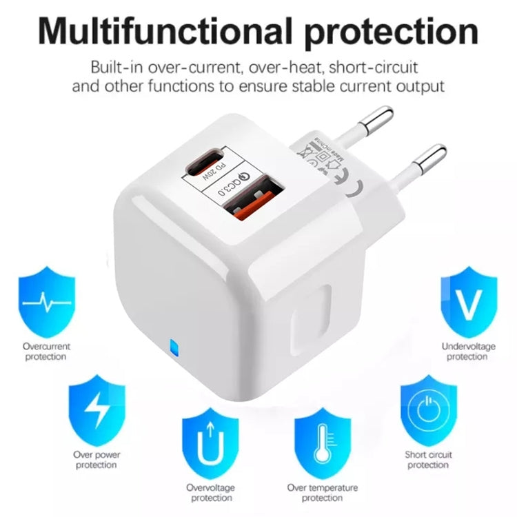 YSY-6087 20W PD + QC 3.0 Dual Ports Travel Charger Power Adapter, US Plug - USB Charger by PMC TechLife | Online Shopping South Africa | PMC TechLife | Buy Now Pay Later Mobicred