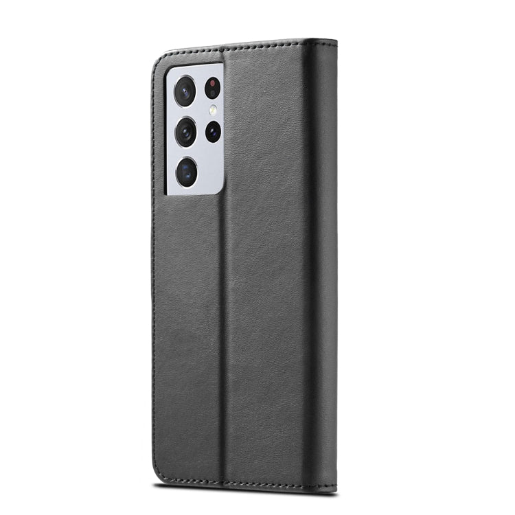 For Samsung Galaxy S21 Ultra 5G LC.IMEEKE Calf Texture Horizontal Flip Leather Case with Holder & Card Slots & Wallet(Black) - free shipping - PMC TechLife - Order now!