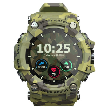 Lokmat ATTACK 1.28 inch TFT LCD Screen Smart Watch, Support Sleep Monitor / Heart Rate Monitor / Blood Pressure Monitor(Camouflage Green) - free shipping - PMC Jewellery - Order now!