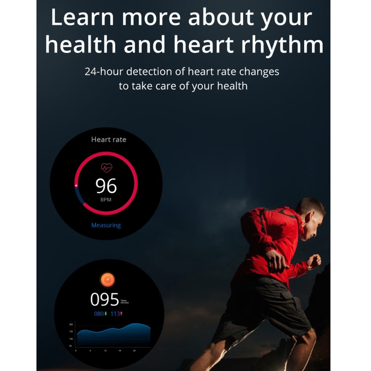 Lokmat ATTACK 1.28 inch TFT LCD Screen Smart Watch, Support Sleep Monitor / Heart Rate Monitor / Blood Pressure Monitor(Black) - free shipping - PMC Jewellery - Order now!
