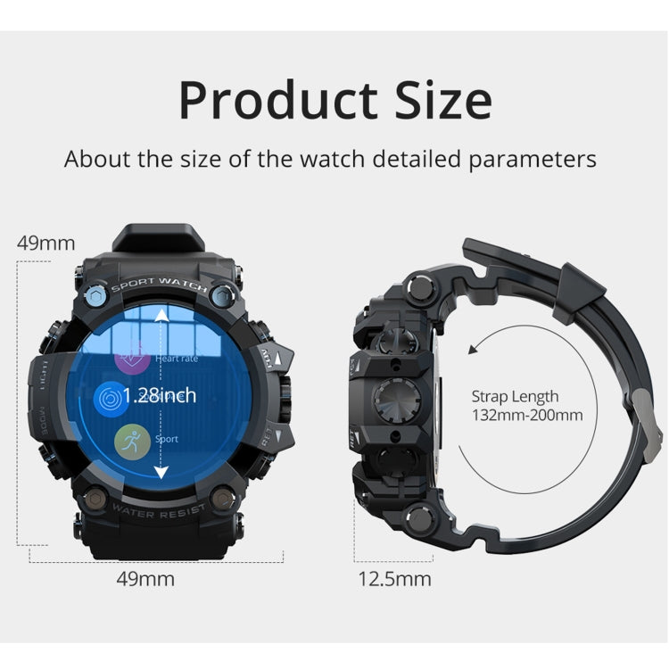 Lokmat ATTACK 1.28 inch TFT LCD Screen Smart Watch, Support Sleep Monitor / Heart Rate Monitor / Blood Pressure Monitor(Denim Blue) - free shipping - PMC Jewellery - Order now!