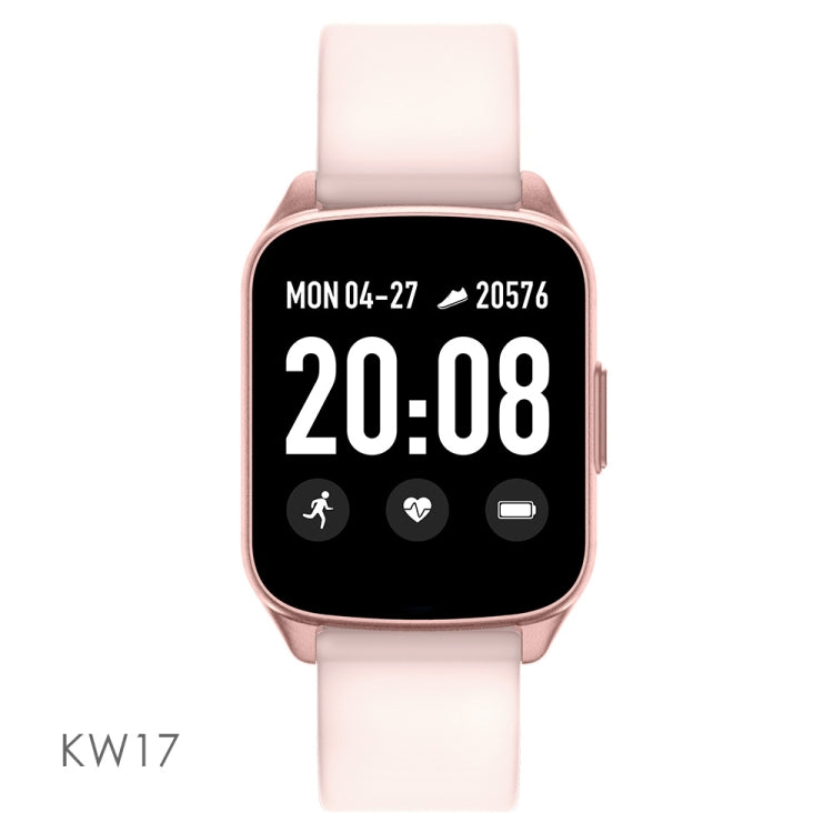 Lokmat KW17 1.3 inch TFT Screen IP68 Water-resistant Smart Watch, Support Sleep Monitor / Heart Rate Monitor / Blood Pressure Monitor(Pink)