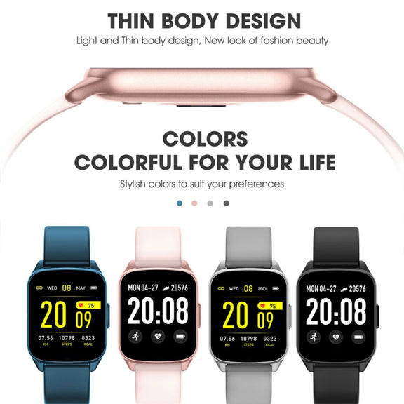 Lokmat KW17 1.3 inch TFT Screen IP68 Water-resistant Smart Watch, Support Sleep Monitor / Heart Rate Monitor / Blood Pressure Monitor(Pink)