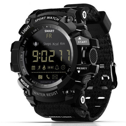 Lokmat MK16 LCD Screen 50m Waterproof Smart Watch, Support Information Reminder / Remote Camera / Walking Motion Monitor(Black) - free shipping - PMC Jewellery - Order now!