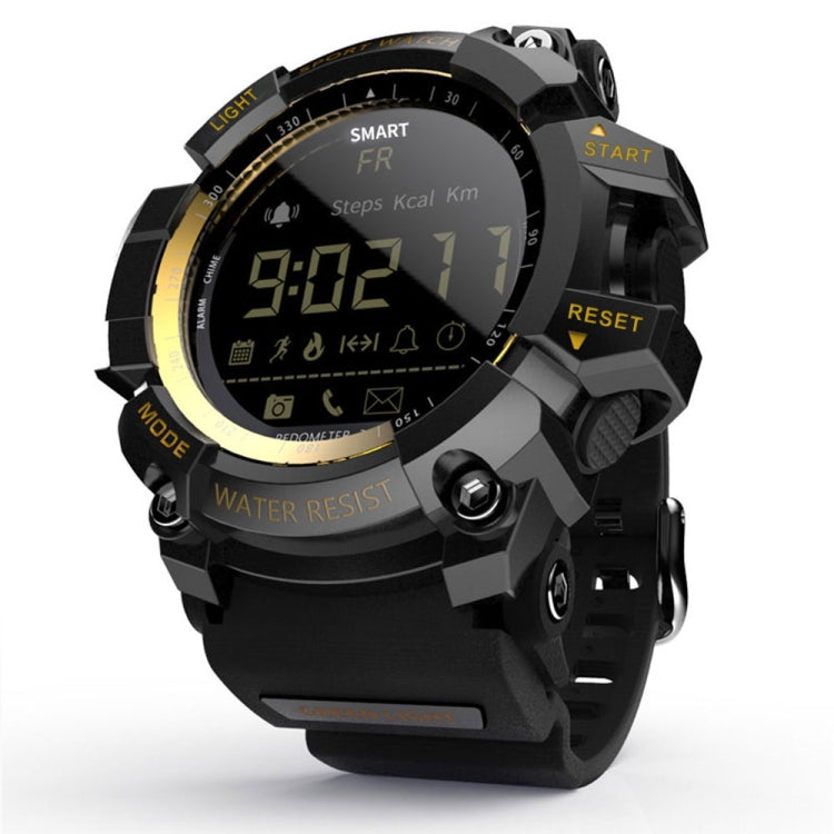 Lokmat MK16 LCD Screen 50m Water-resistant Smart Watch, Support Information Reminder / Remote Camera / Walking Motion Monitor(Gold) - Smart Watches by Lokmat