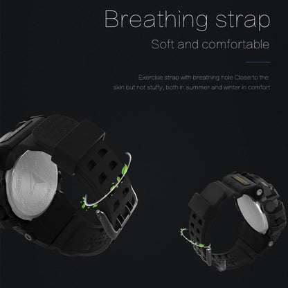 Lokmat MK16 LCD Screen 50m Waterproof Smart Watch, Support Information Reminder / Remote Camera / Walking Motion Monitor(Black) - free shipping - PMC Jewellery - Order now!