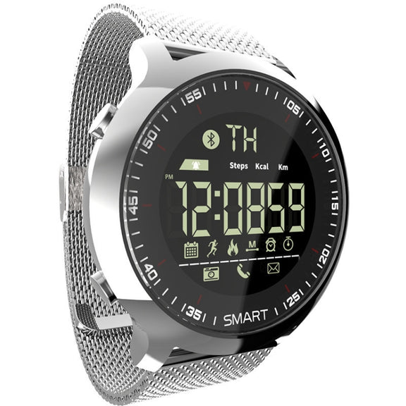 Lokmat MK18 1.1 inch Circle Screen IP68 Water-resistant Smart Watch, Support Information Reminder / Remote Camera / Walking Motion Monitor(Silver)