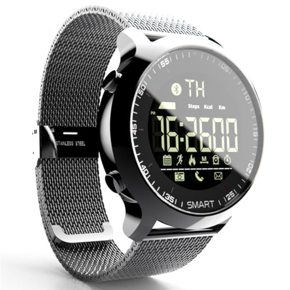 Lokmat MK18 1.1 inch Circle Screen IP68 Water-resistant Smart Watch, Support Information Reminder / Remote Camera / Walking Motion Monitor(Silver)