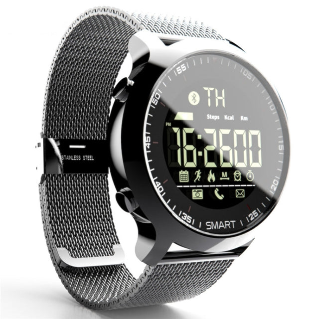 Lokmat MK18 1.1 inch Circle Screen IP68 Water-resistant Smart Watch, Support Information Reminder / Remote Camera / Walking Motion Monitor(Silver)