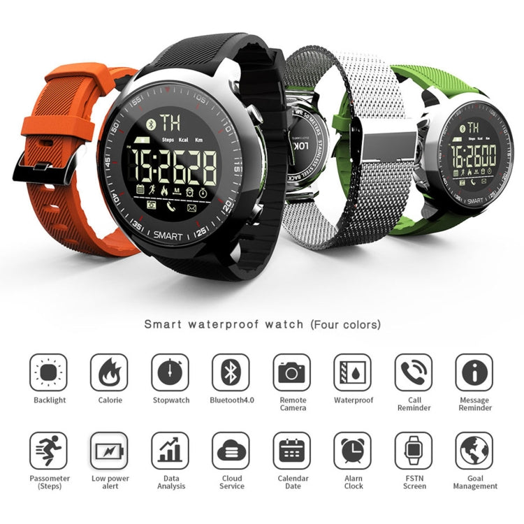 Lokmat MK18 1.1 inch Circle Screen IP68 Waterproof Smart Watch, Support Information Reminder / Remote Camera / Walking Motion Monitor(Orange) - free shipping - PMC Jewellery - Order now!