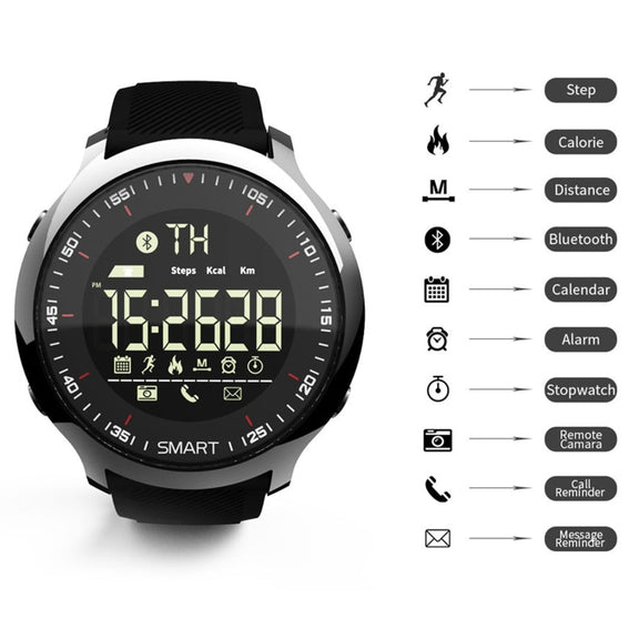 Lokmat MK18 1.1 inch Circle Screen IP68 Water-resistant Smart Watch, Support Information Reminder / Remote Camera / Walking Motion Monitor(Silver)