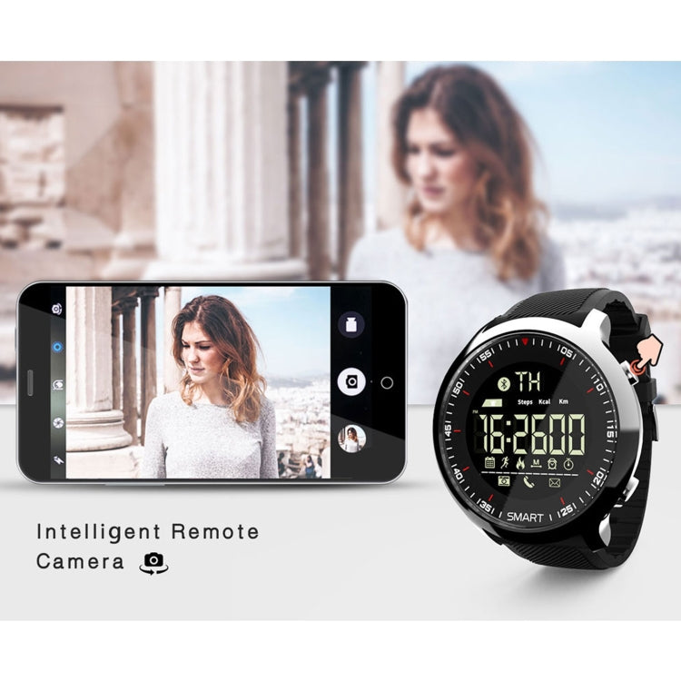 Lokmat MK18 1.1 inch Circle Screen IP68 Water-resistant Smart Watch, Support Information Reminder / Remote Camera / Walking Motion Monitor(Silver)