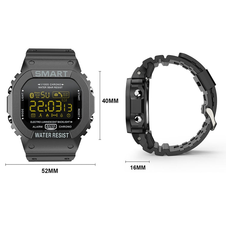 Lokmat MK22 1.21 inch FSTN LCD Screen 50m Water-resistant Smart Watch, Support Information Reminder / Remote Camera / Sport Record(Orange)
