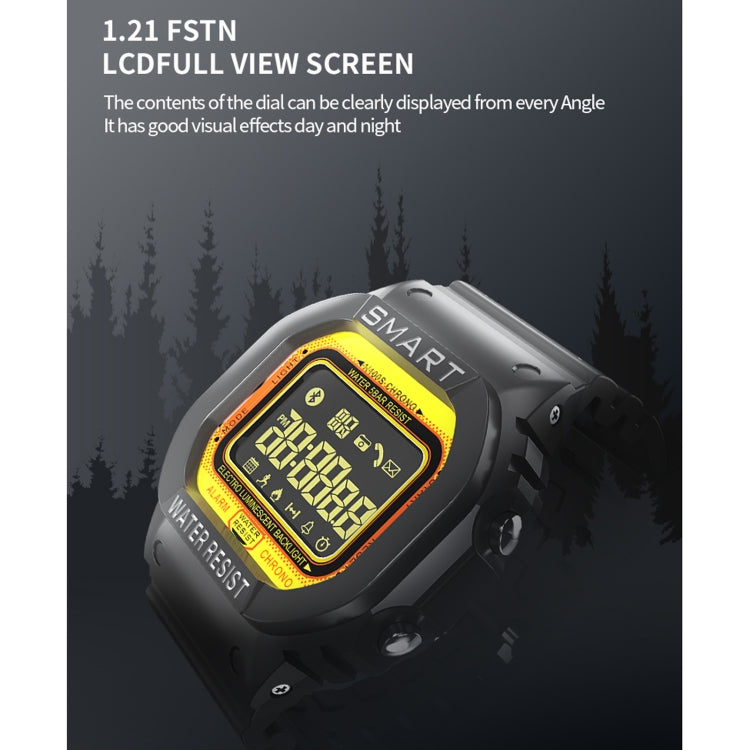 Lokmat MK22 1.21 inch FSTN LCD Screen 50m Water-resistant Smart Watch, Support Information Reminder / Remote Camera / Sport Record(Orange)