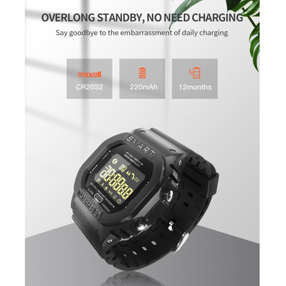 Lokmat MK22 1.21 inch FSTN LCD Screen 50m Water-resistant Smart Watch, Support Information Reminder / Remote Camera / Sport Record(Orange)