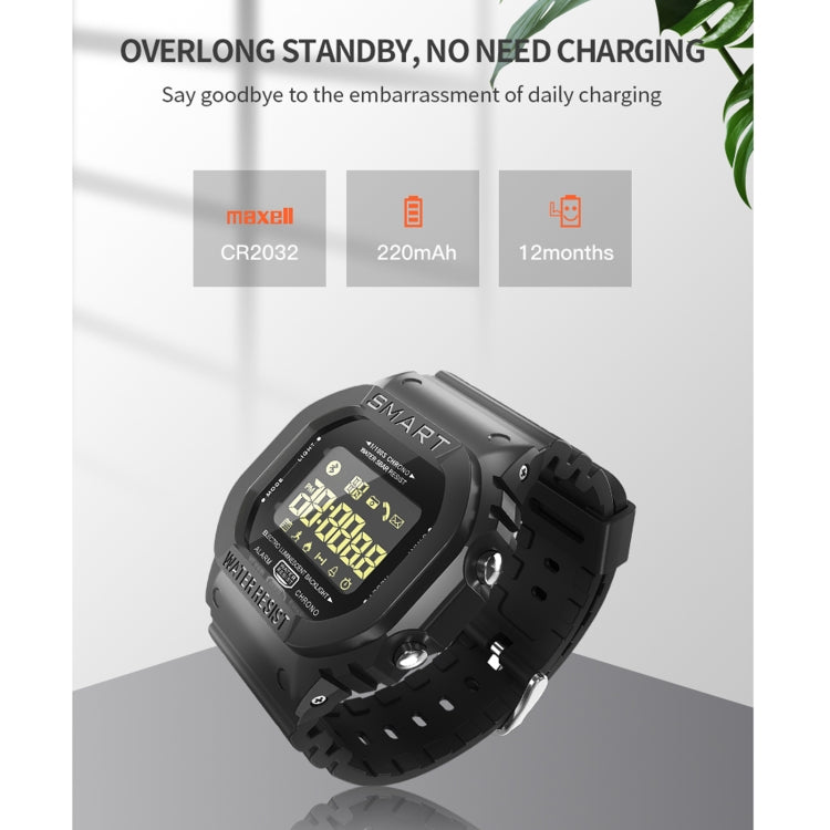 Lokmat MK22 1.21 inch FSTN LCD Screen 50m Water-resistant Smart Watch, Support Information Reminder / Remote Camera / Sport Record(Orange)