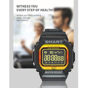 Lokmat MK22 1.21 inch FSTN LCD Screen 50m Water-resistant Smart Watch, Support Information Reminder / Remote Camera / Sport Record(Orange)