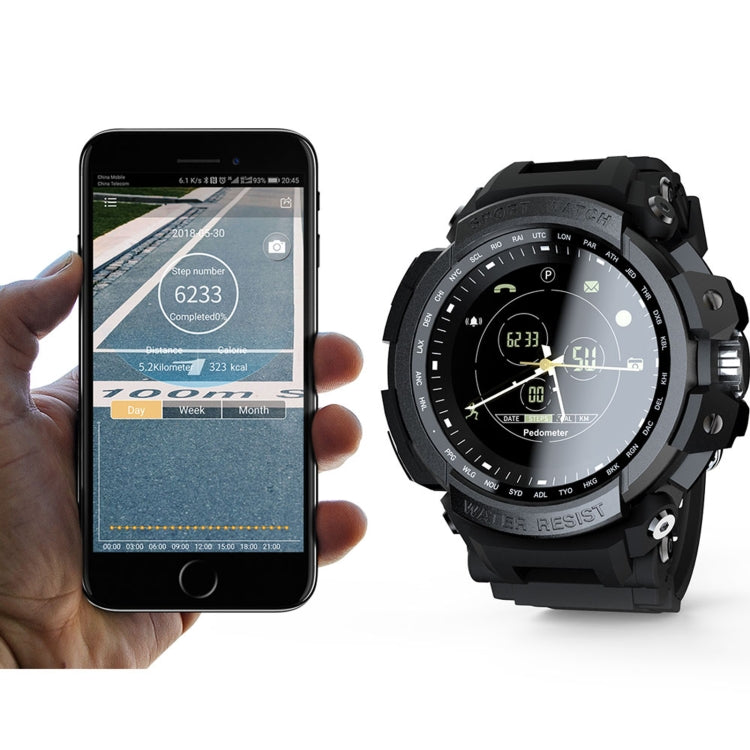Lokmat MK28 1.4 inch FSTN Screen IP68 Water-resistant Smart Watch, Support Information Reminder / Remote Camera / Sport Record(Black)
