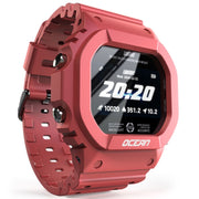 Lokmat OCEAN 1.14 inch TFT Touch Screen IP68 Water-resistant Smart Watch, Support Information Reminder / Sleep Monitor / Sport Record(Wine Red)