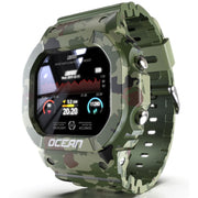 Lokmat OCEAN 1.14 inch TFT Touch Screen IP68 Water-resistant Smart Watch, Support Information Reminder / Sleep Monitor / Sport Record(Camouflage Green)