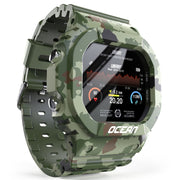 Lokmat OCEAN 1.14 inch TFT Touch Screen IP68 Water-resistant Smart Watch, Support Information Reminder / Sleep Monitor / Sport Record(Camouflage Green)