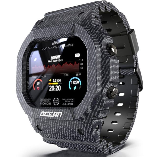 Lokmat OCEAN 1.14 inch TFT Touch Screen IP68 Water-resistant Smart Watch, Support Information Reminder / Sleep Monitor / Sport Record(Denim Blue)