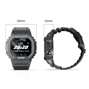 Lokmat OCEAN 1.14 inch TFT Touch Screen IP68 Water-resistant Smart Watch, Support Information Reminder / Sleep Monitor / Sport Record(Camouflage Green)