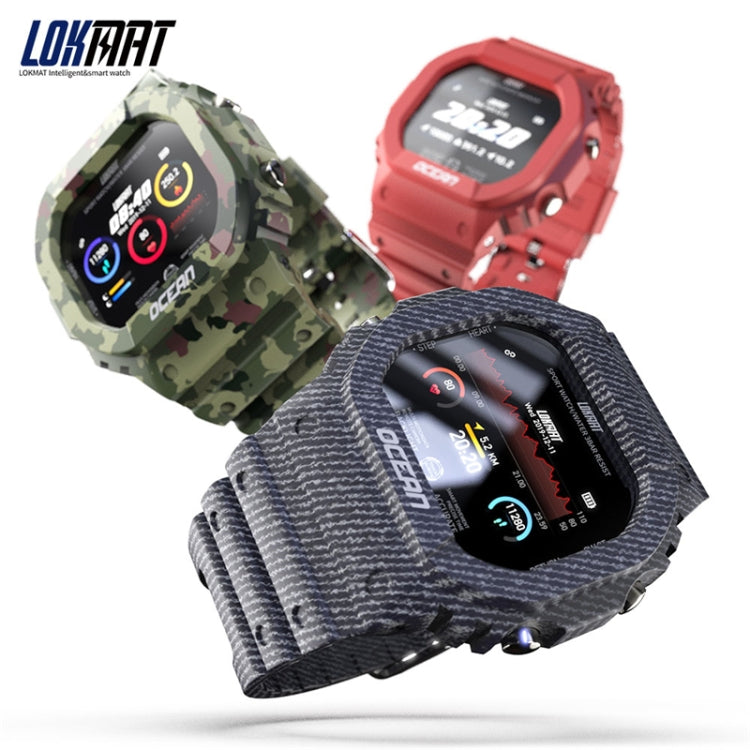 Lokmat OCEAN 1.14 inch TFT Touch Screen IP68 Waterproof Smart Watch, Support Information Reminder / Sleep Monitor / Sport Record(Camouflage Green) - free shipping - PMC TechLife - Order now!