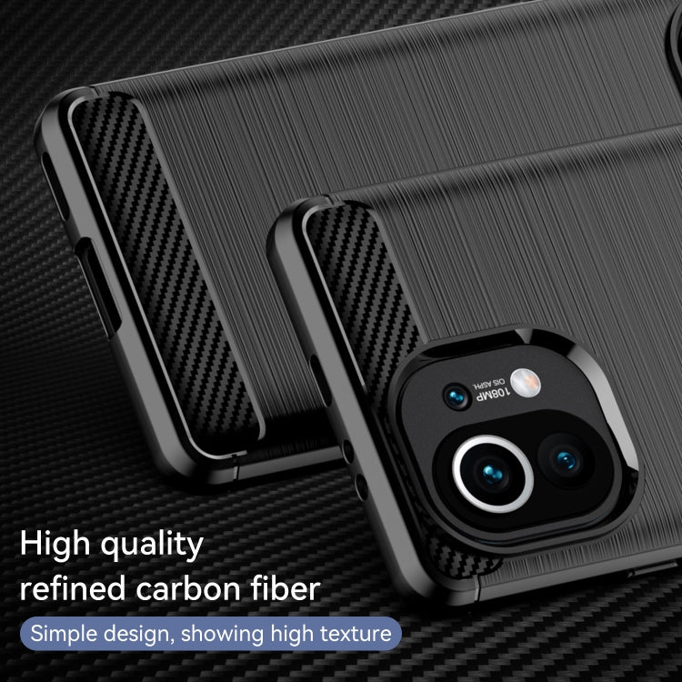 For Xiaomi Mi 11 Brushed Texture Carbon Fiber TPU Case(Black) - free shipping - PMC TechLife - Order now!