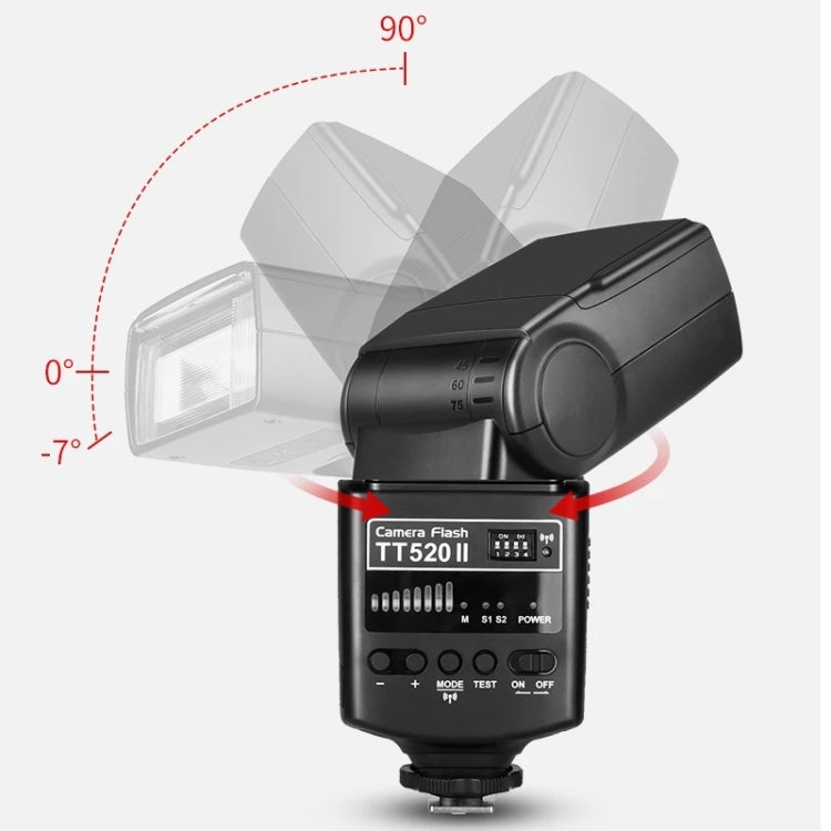 Godox TT520II 433MHZ Wireless 1/300s-1/2000s HSS Flash Speedlite Camera Top Fill Light for Canon / Nikon DSLR Cameras(Black) - free shipping - PMC Jewellery - Order now!