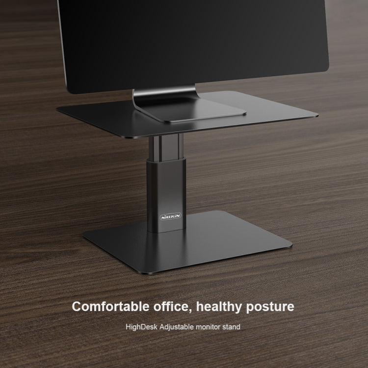 NILLKIN N6 Adjustable High Desk Laptop Monitor Stand Holder (Black)