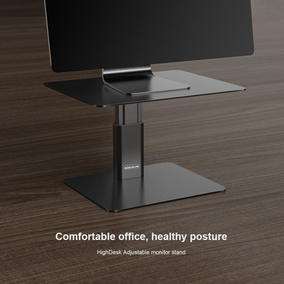 NILLKIN N6 Adjustable High Desk Laptop Monitor Stand Holder (Silver)